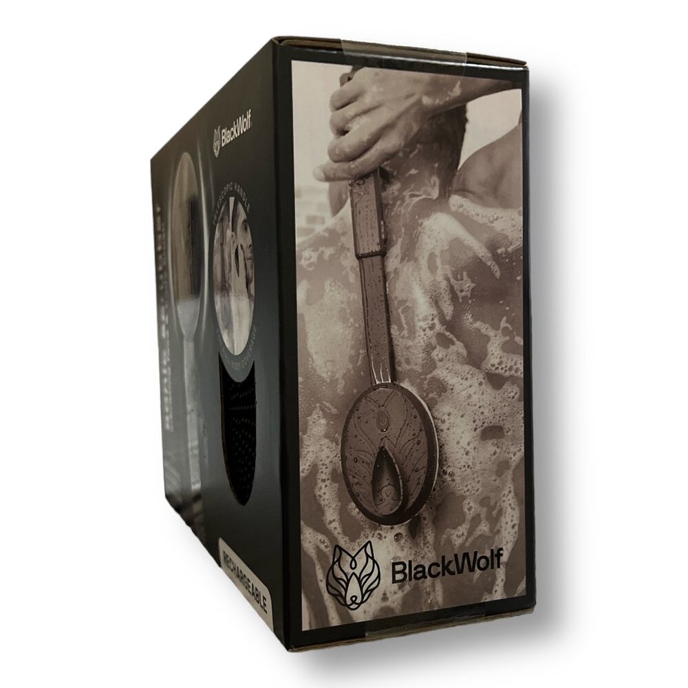 Black Wolf Sonic Scrubber Vibrating Face & Body Brush New & Sealed in Packaging - Picture 2 of 7